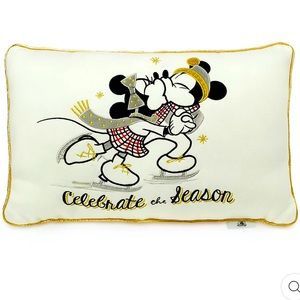 ❄️⭐️Disney Mickey & Minnie ‘Celebrate the Season’ Luxury Sparkling Throw Pillow